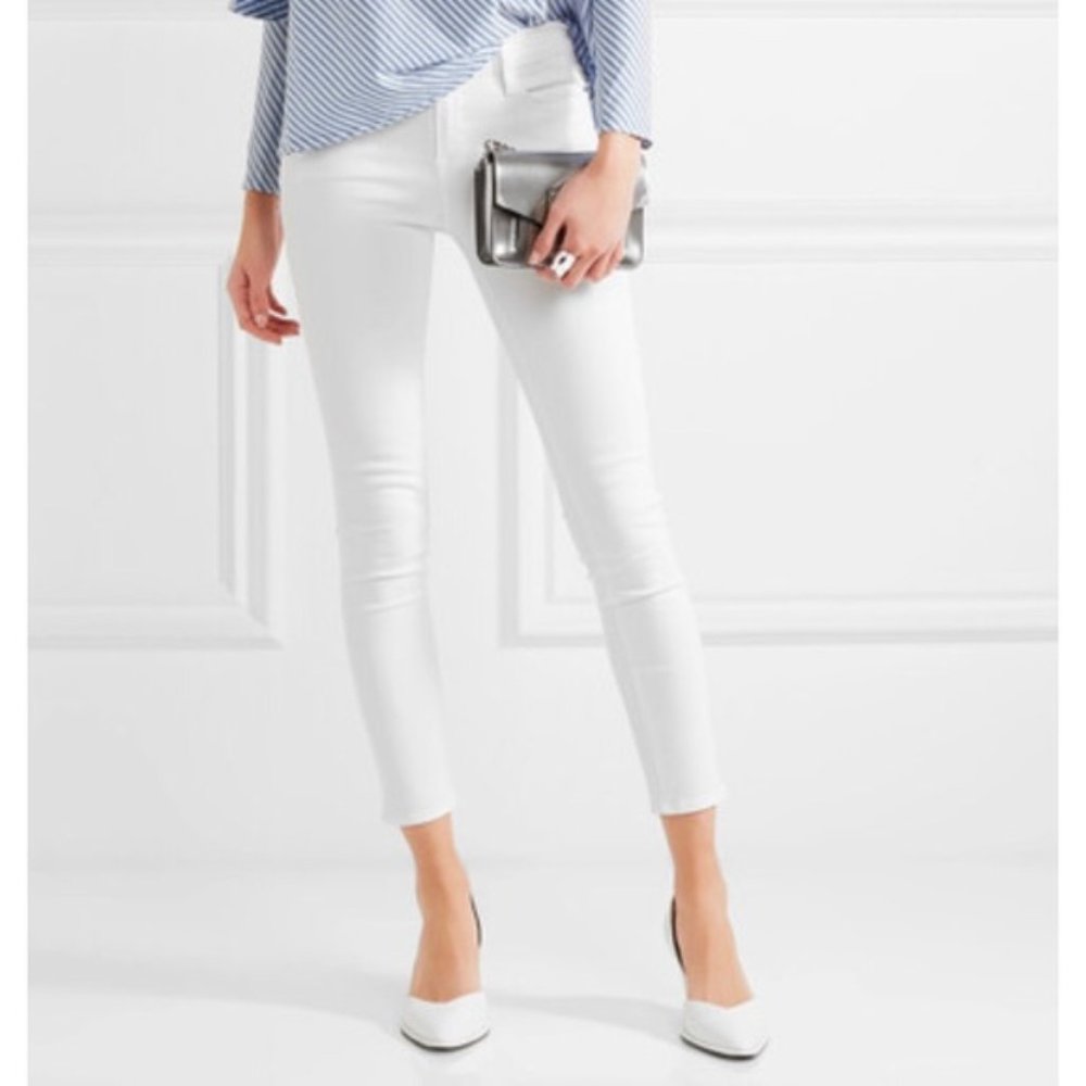 Frame | White Le Skinny De Jeanne Crop Denim Jean